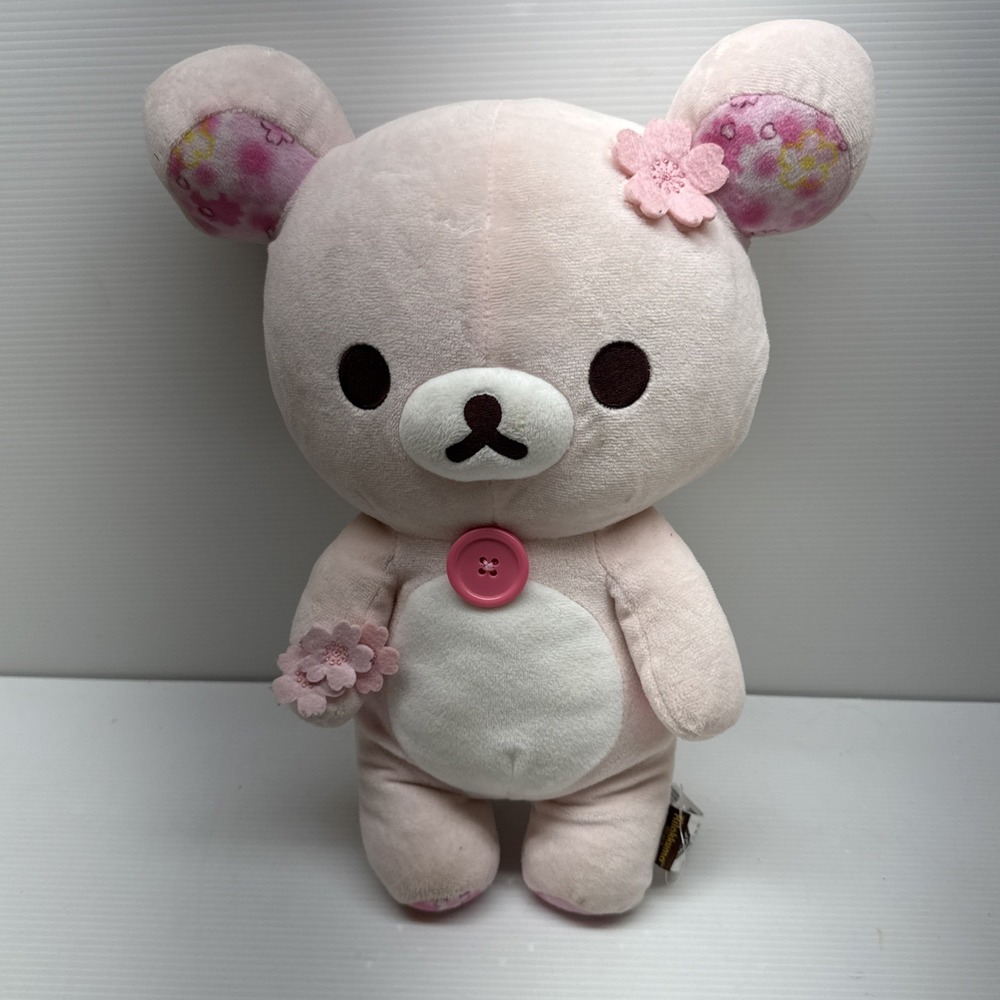 San-X Rilakkuma Korilakkuma Pink Cherry Blossom 13" Plush